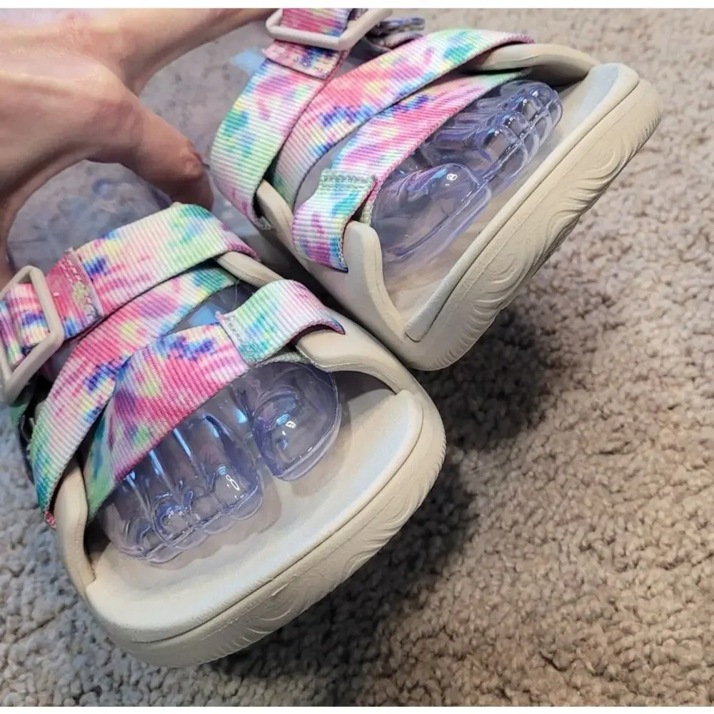 Chaco Chillos Slide Sandals Women's Beige 7 Tie Dye Cream Sport Slides